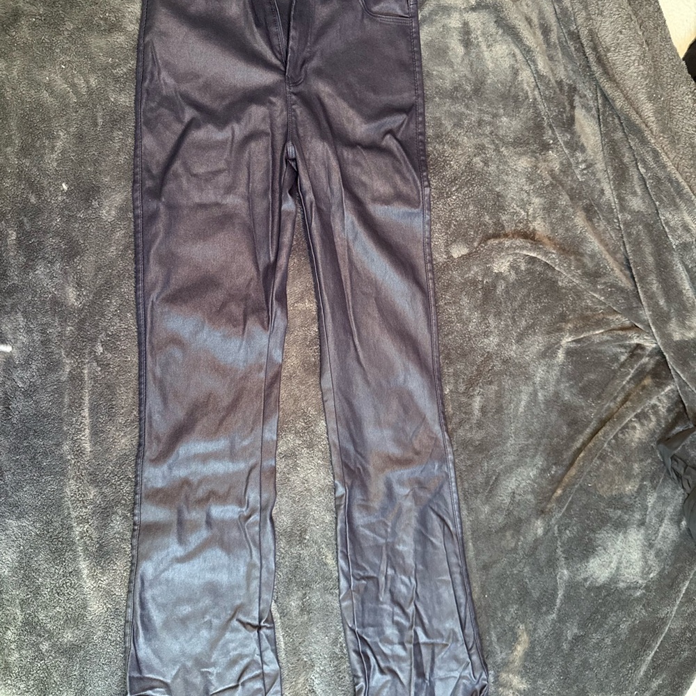 Black Faux Leather Pants